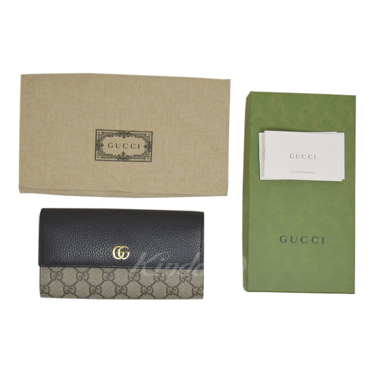 GUCCI(グッチ) GGマーモント レザー コンチネンタルウォレット