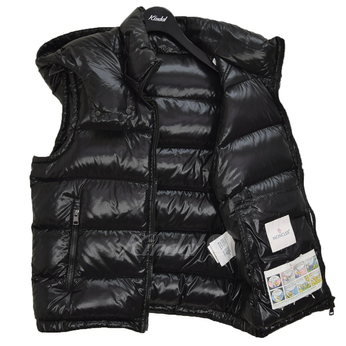 MONCLER(モンクレール) LACET フード着脱 ダウンベスト 国内正規品 B21914339305 ブラック サイズ  2｜【公式】カインドオルオンライン ブランド古着・中古通販【kindal】