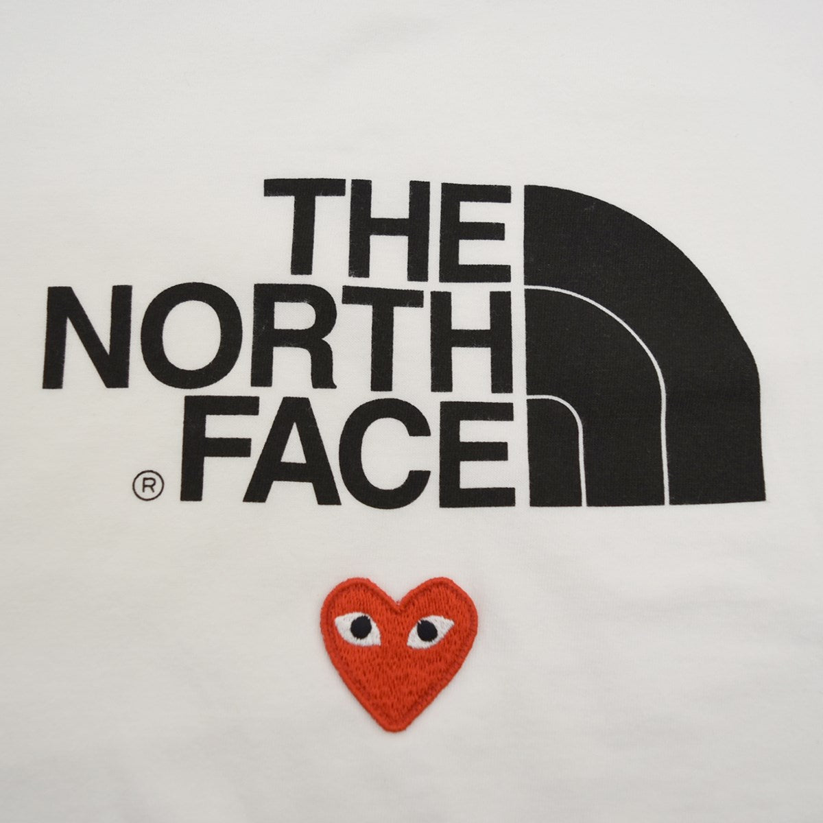 PLAY COMME des GARCONS×THE NORTH FACE ハートワッペン ロゴプリントT ...