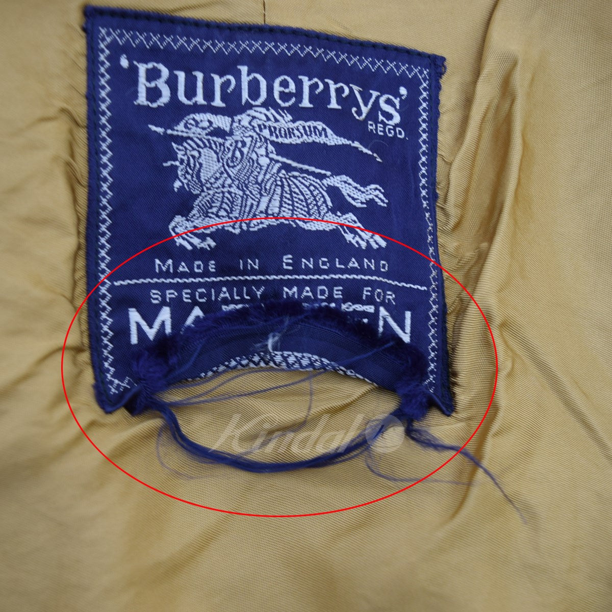 BURBERRYS(バーバリー) ライナー付ステンカラーコート MARUZEN／丸善別注 MADE IN ENGLAND ベージュ サイズ  -｜【公式】カインドオルオンライン ブランド古着・中古通販【kindal】