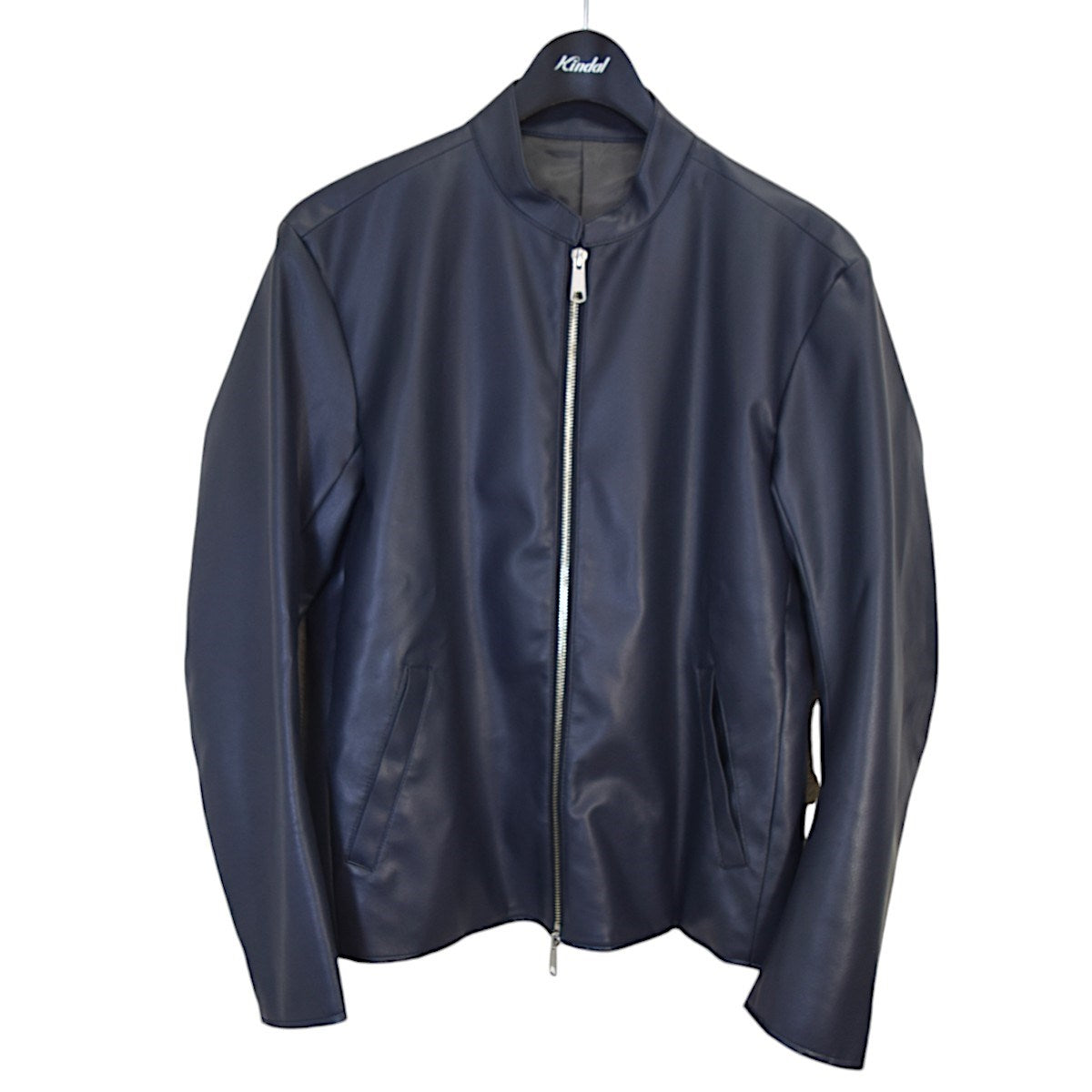 フェイクレザーシングルライダースジャケット