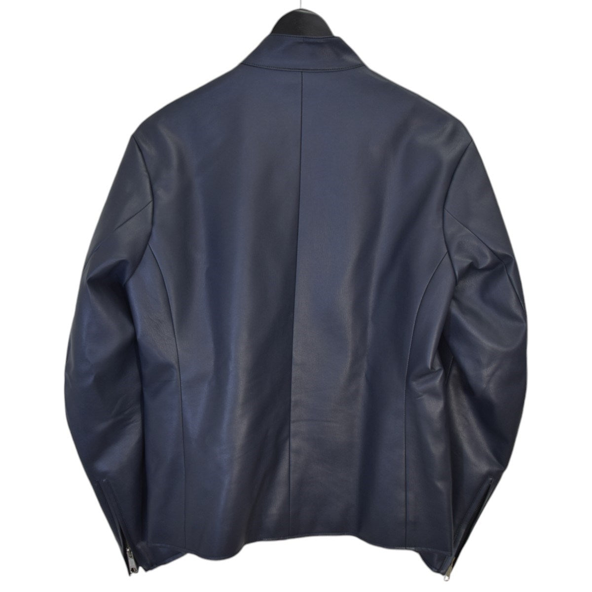 フェイクレザーシングルライダースジャケット