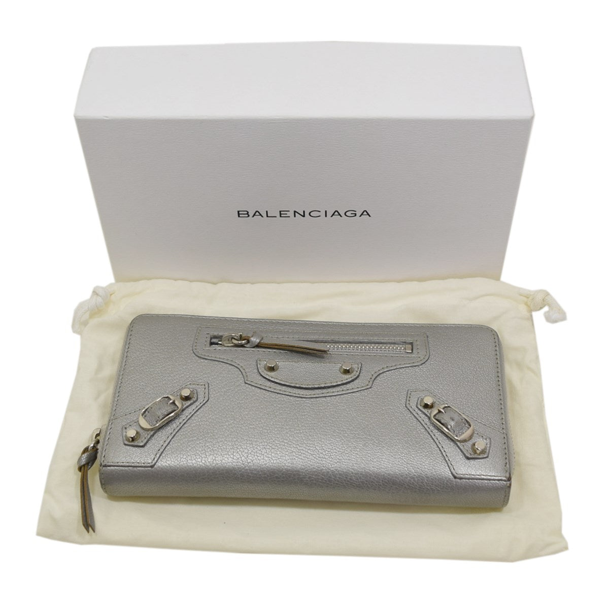 BALENCIAGA(バレンシアガ) クラシックコンチネンタルラウンドファスナー財布253036 253036 - シルバー サイズ  -｜【公式】カインドオルオンライン ブランド古着・中古通販【kindal】