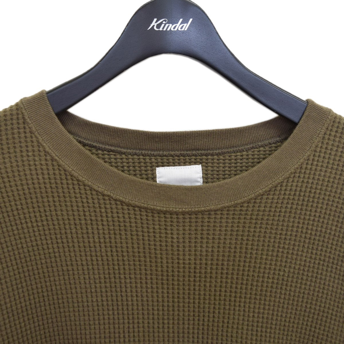 WASHED ELBOW PATCHED WIDE WAFFLE CUT＆SEWNサーマルカットソーUE-202013
