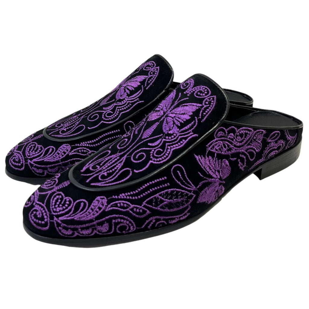 Needles(ニードルス) バタフライ刺繍スエードミュールMB32796 MB32796  