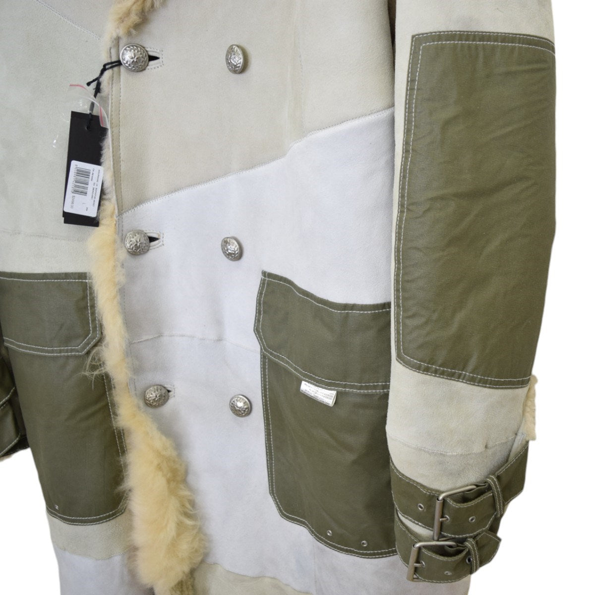 DIESEL(ディーゼル) BIGFOOT-ED JACKETムートン ロングコート グレー 