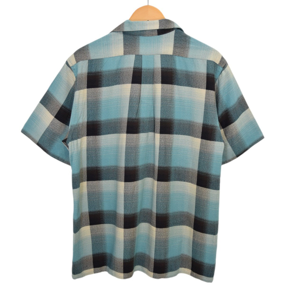 SUGARHILL(シュガーヒル) RAYON OMBRE PLAID OPEN COLLAR BLOUSE HALF SLEEVEオンブレチェック  オープンカラーシャツ 2024SS2441000508 2441000508 グリーン(ブルー系) サイズ 2｜【公式】カインドオルオンライン  ブランド古着・中古通販【kindal】