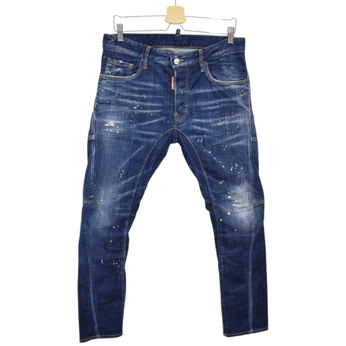 DSQUARED2(ディースクエアード) TIDY BIKER JEANペイント加工 バイカーデニム パンツ 2023SSS74LB1310  S74LB1310 インディゴ サイズ 48｜【公式】カインドオルオンライン ブランド古着・中古通販【kindal】