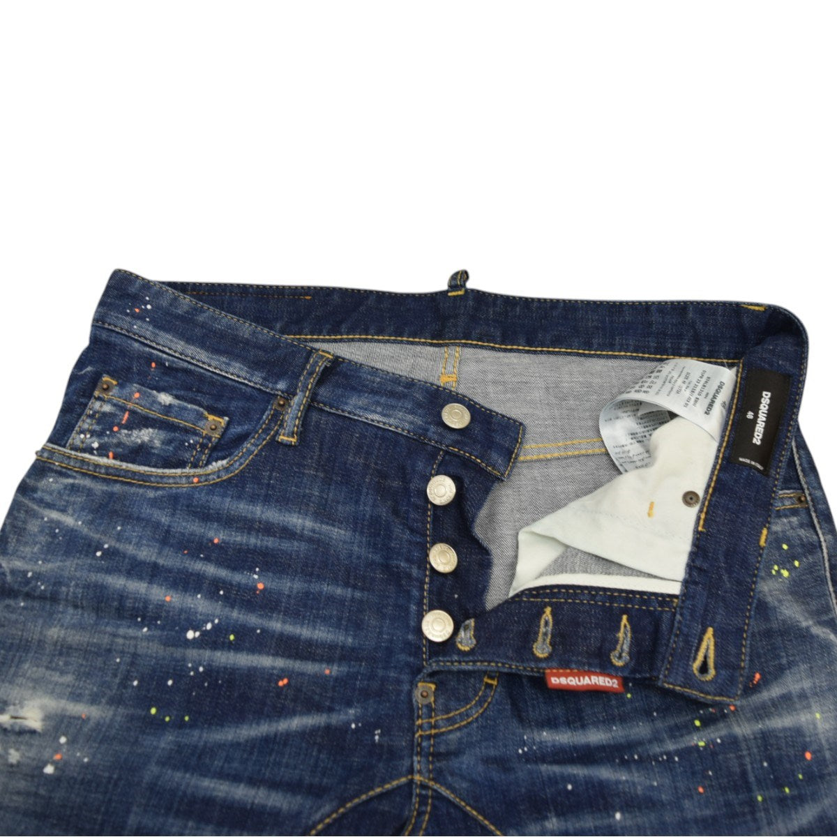 DSQUARED2(ディースクエアード) TIDY BIKER JEANペイント加工 バイカーデニム パンツ 2023SSS74LB1310  S74LB1310 インディゴ サイズ 48｜【公式】カインドオルオンライン ブランド古着・中古通販【kindal】