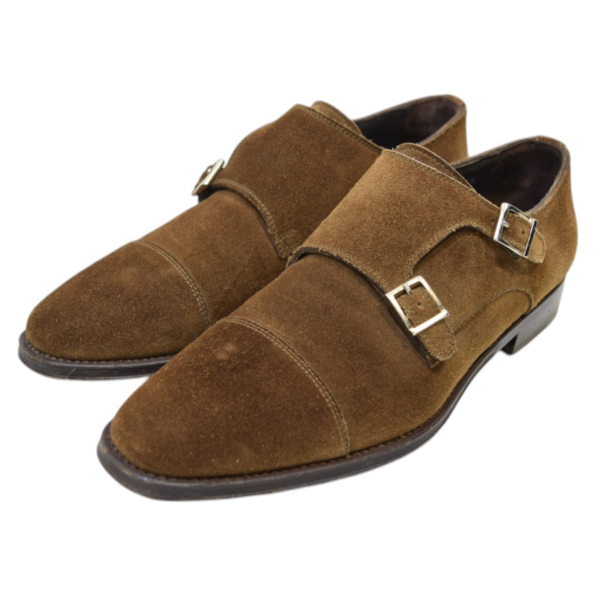 Santoni×BEAMS F スエードダブルモンクストラップシューズの古着・中古アイテム