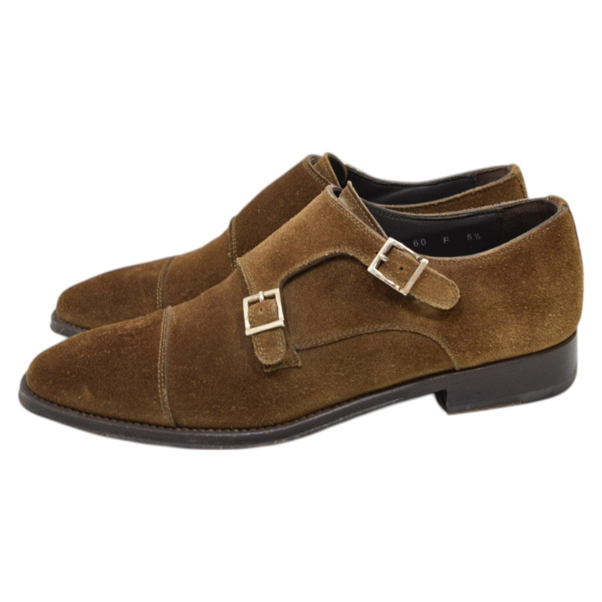 Santoni×BEAMS F スエードダブルモンクストラップシューズの古着・中古アイテム
