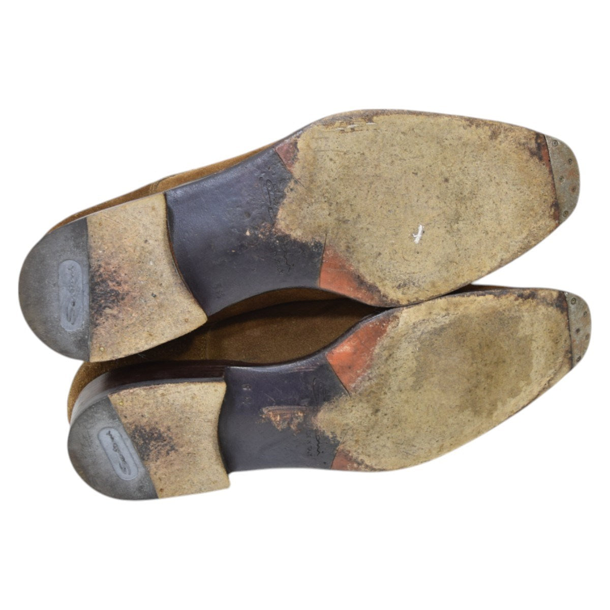 Santoni×BEAMS F スエードダブルモンクストラップシューズの古着・中古アイテム