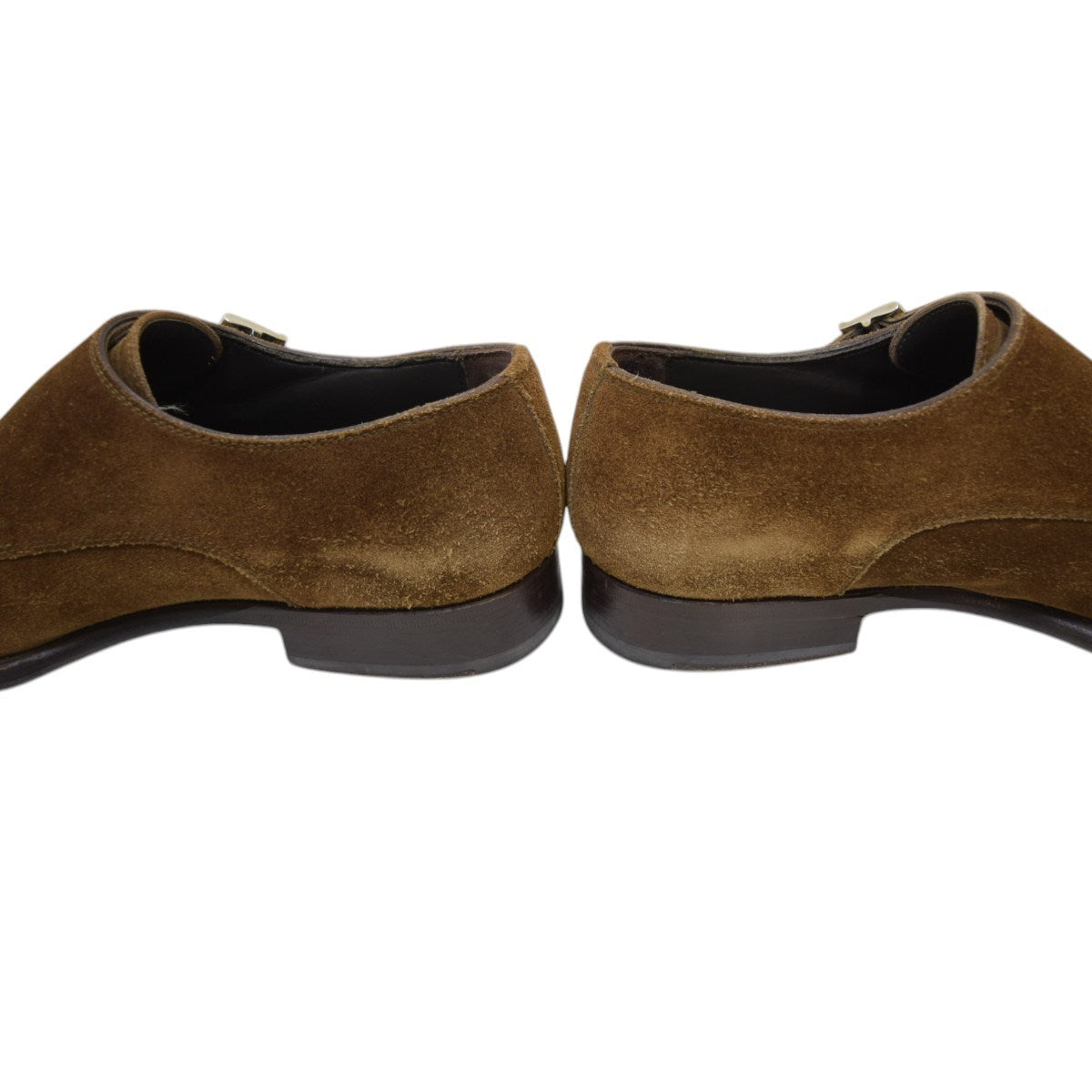 Santoni×BEAMS F スエードダブルモンクストラップシューズ