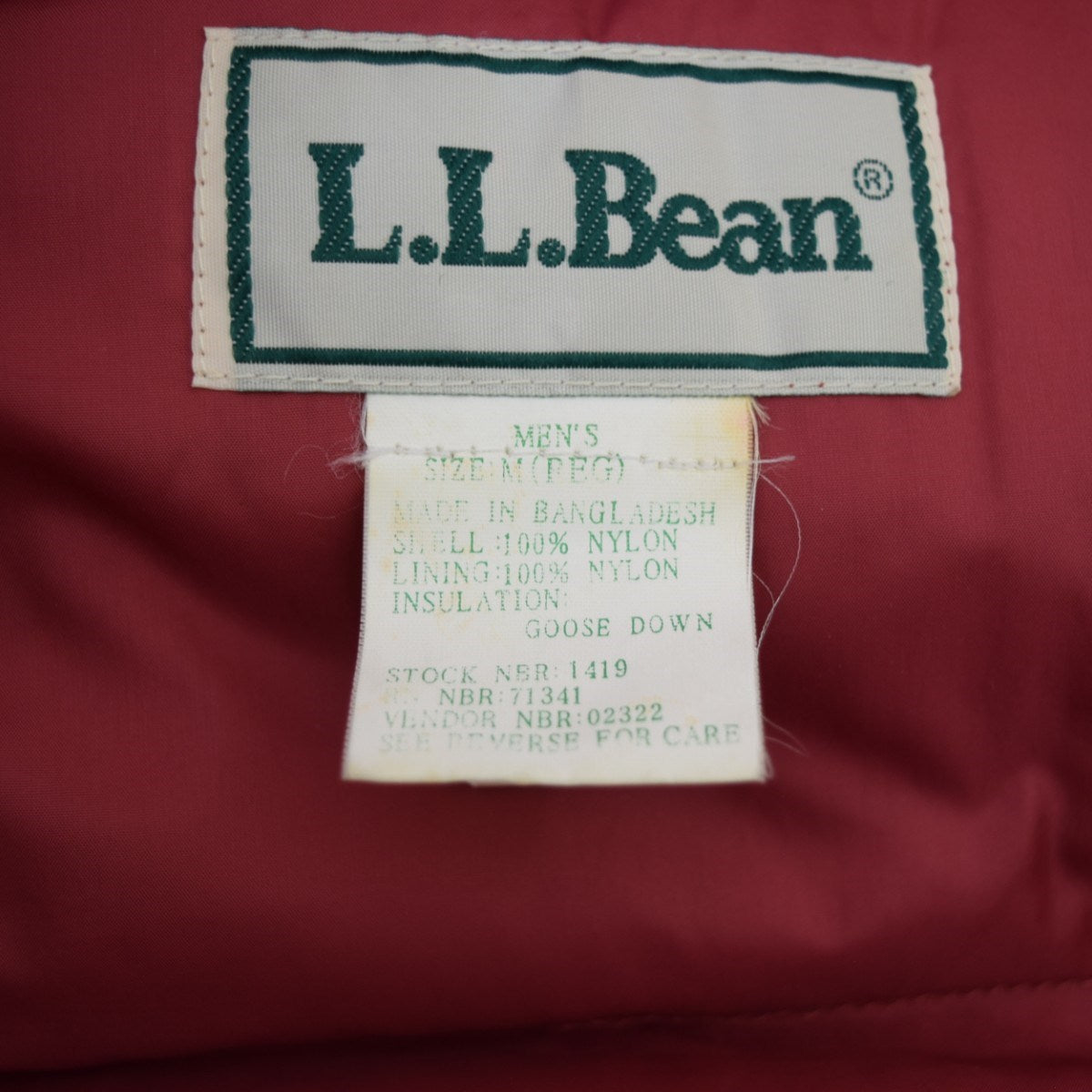 L．L．Bean(エルエルビーン) グースダウンベスト 80-90Sヴィンテージ