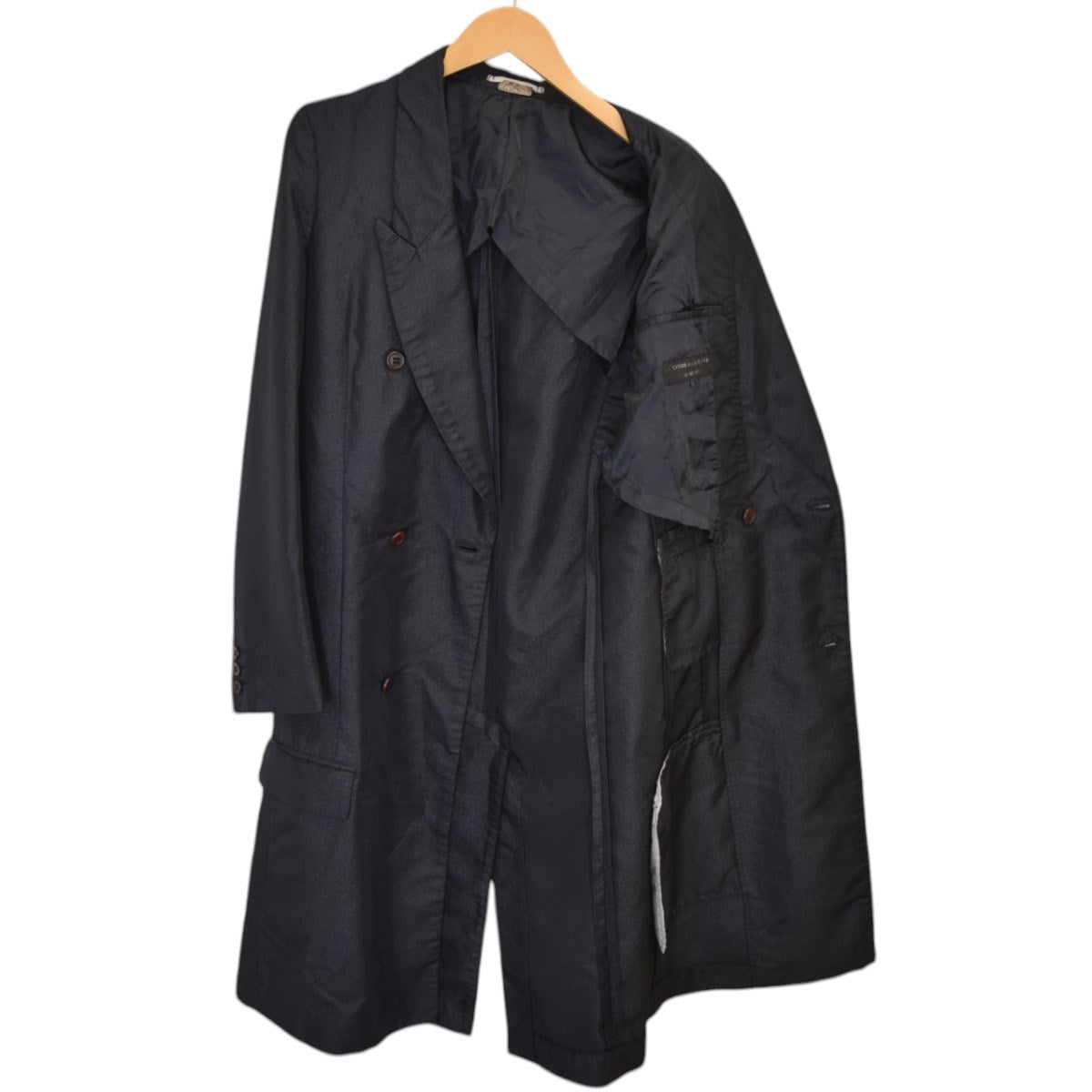 製品染めダブルブレストロングジャケット コート 2019AW