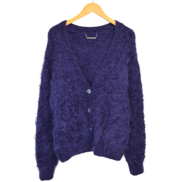 未使用| anuans スーリーアルパカニットカーディガン　パープルネイビー anuans(アニュアンス) スーリーアルパカニットカーディガン1524511067