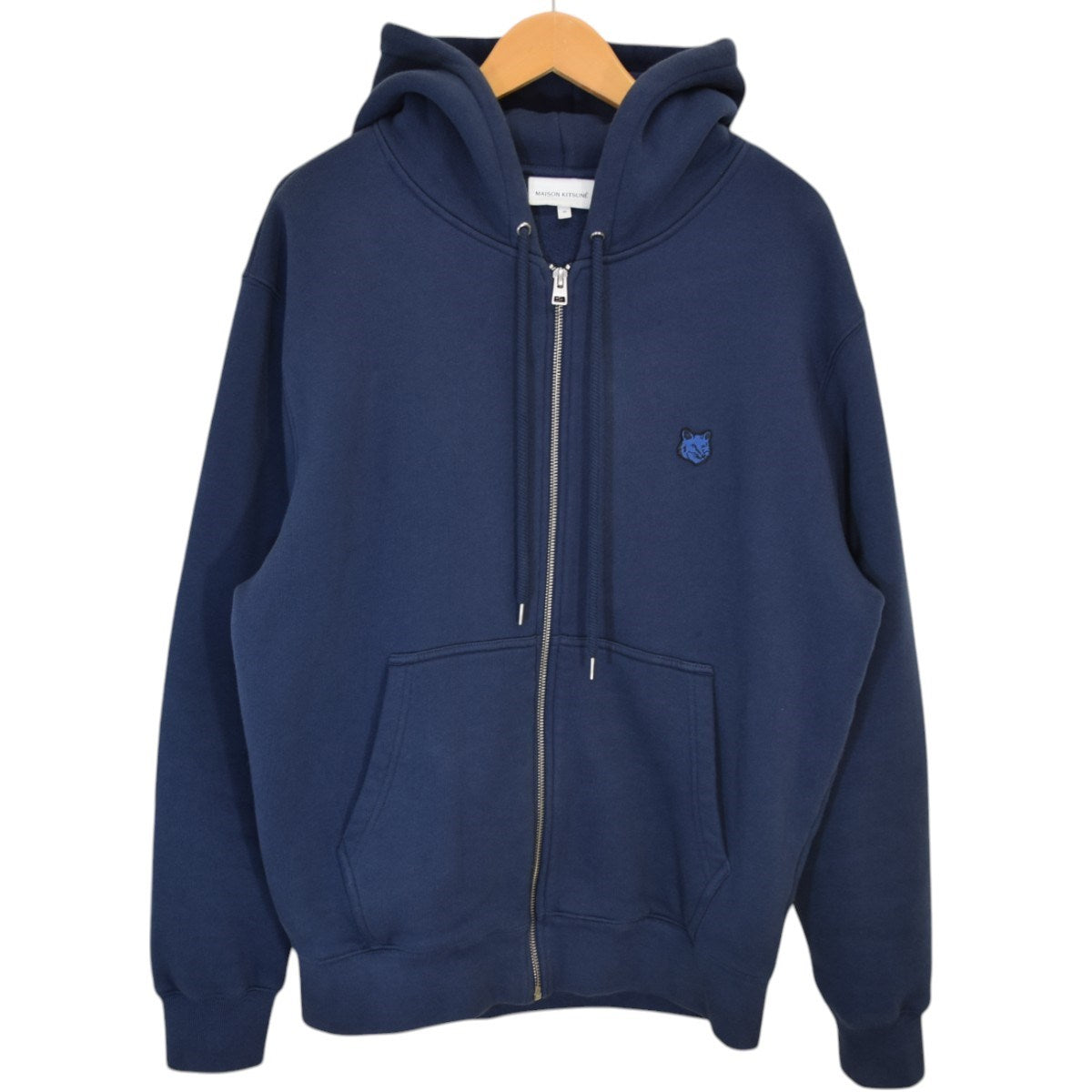 MAISON KITSUNE ボールドフォックスヘッドパッチコンフォートジップフーディー ジップパーカーLM00704KM0307 古着・中古-1枚目のアイテム画像