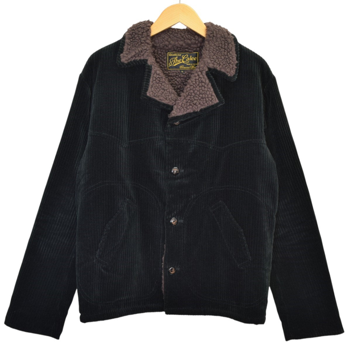 CALEE ノーカラージャケット ブラック コーデュロイ dCs2WSsJrQYd.jpg?width=768