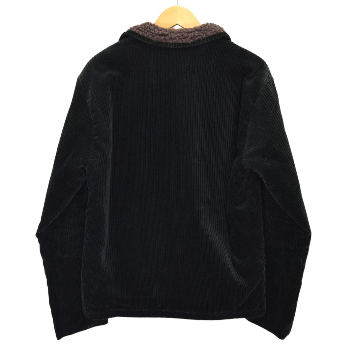 CALEE(キャリー) コーデュロイランチジャケット ブラック×ブラウン