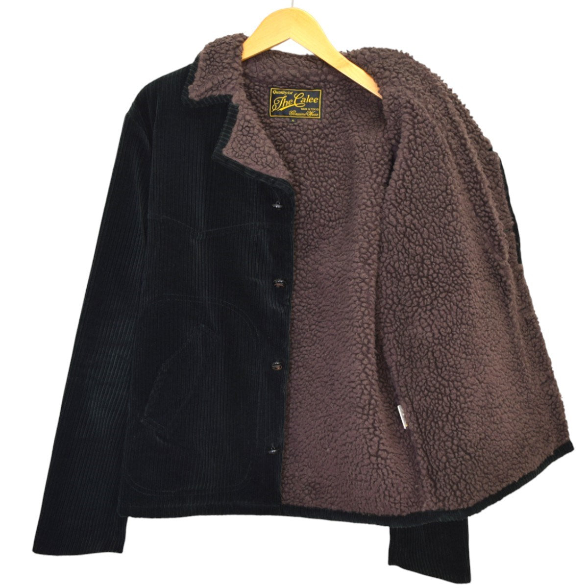 CALEE(キャリー) コーデュロイランチジャケット ブラック