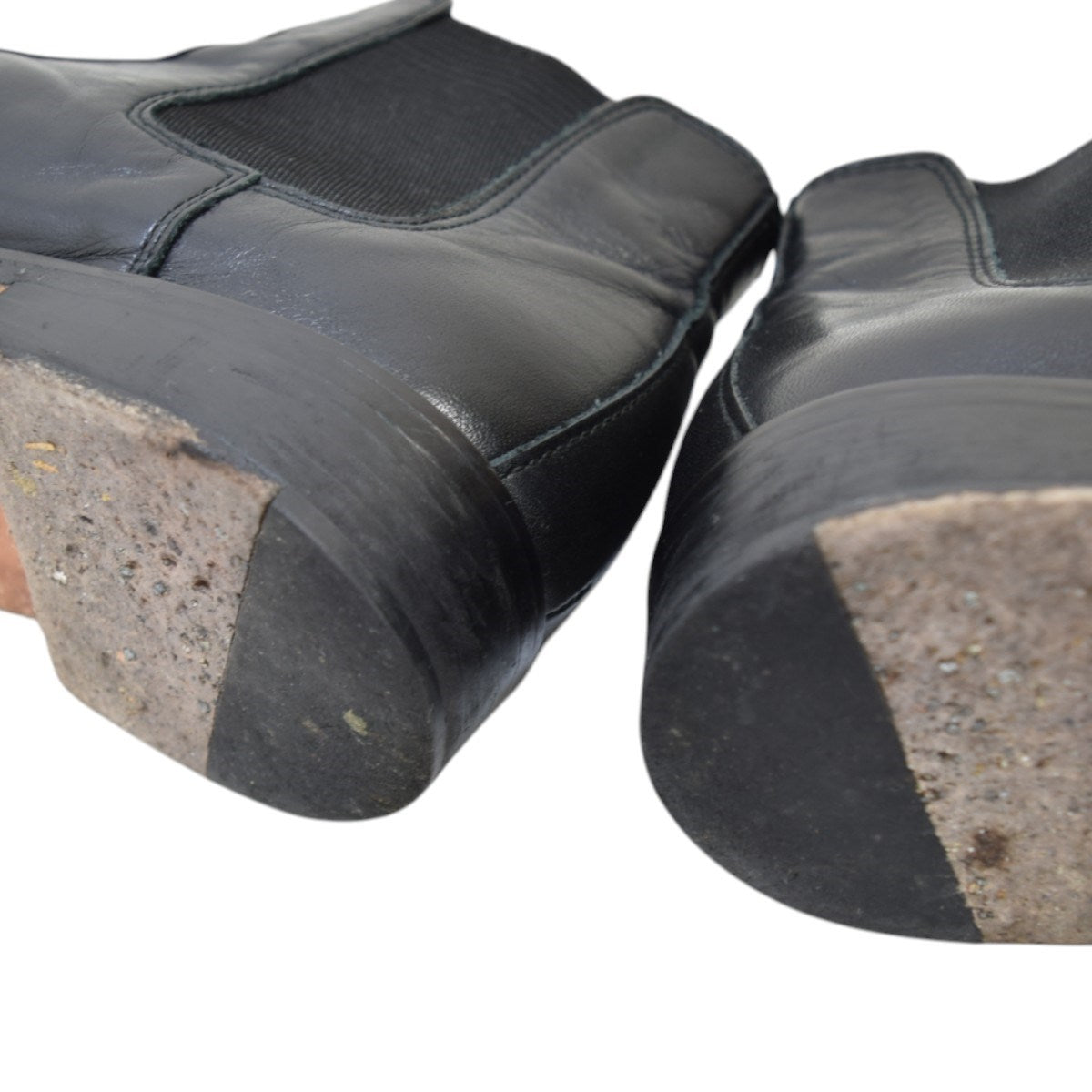 PADRONE BEAMS別注 square toe boots 40 ブラック PADRONE(パドローネ) BEAMS別注 square toe bootsサイドゴア