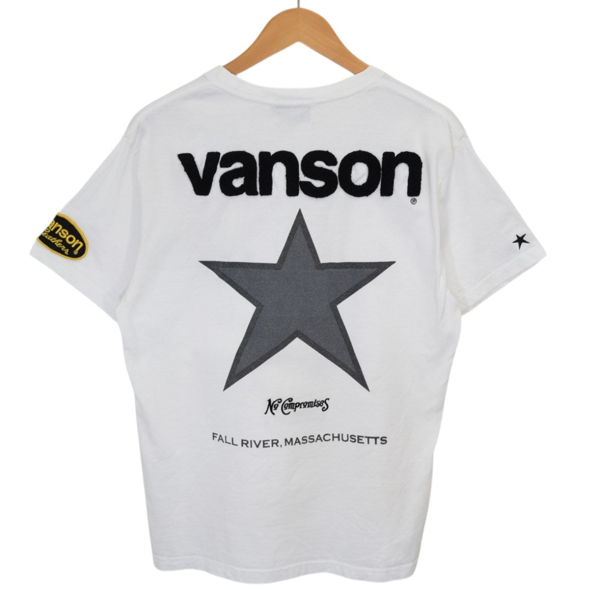 VANSON(バンソン) 刺繍・ワッペンTシャツ ホワイト サイズ M