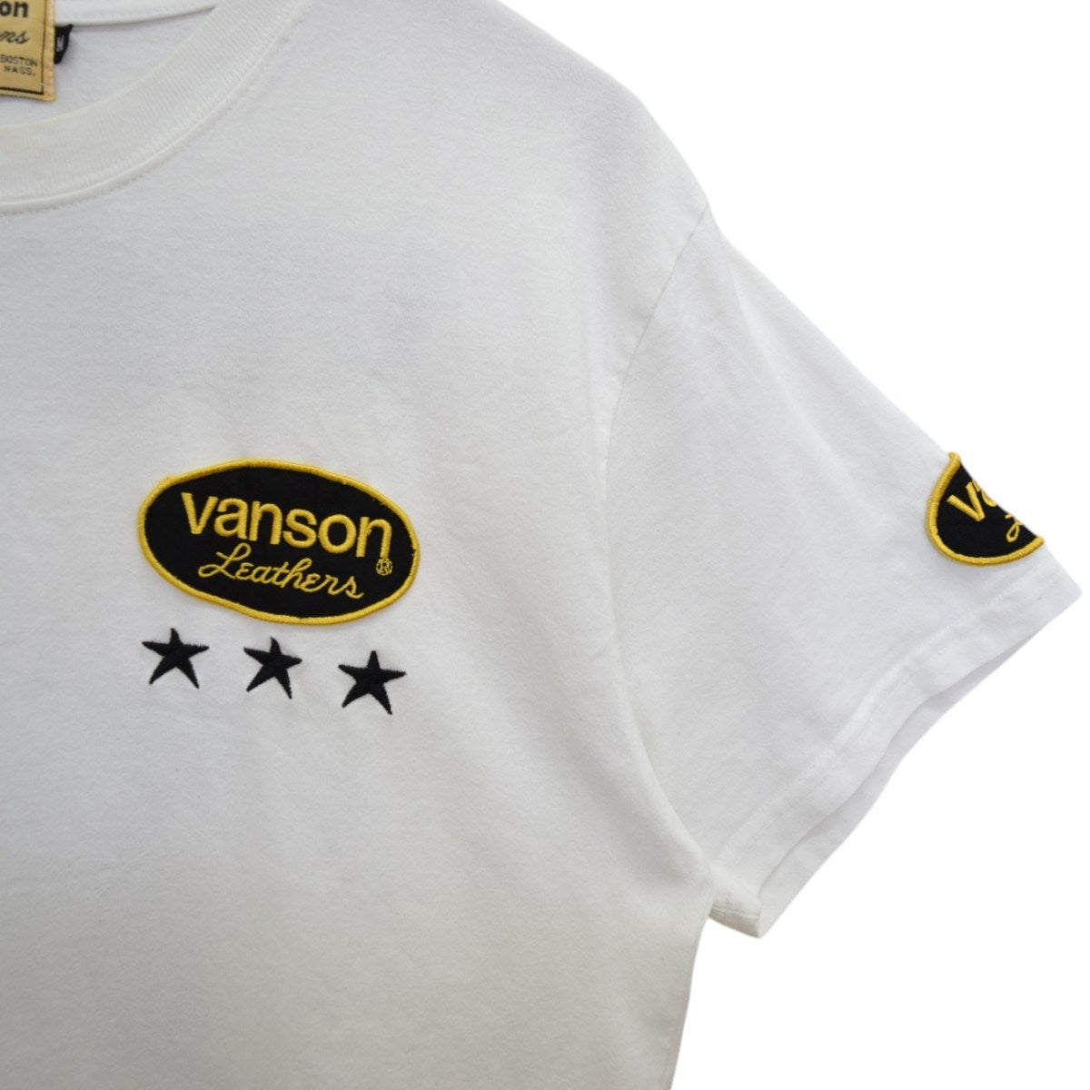 【新品】VANSON バンソン フットボールT ナンバーリング L 白 グレー 新品】VANSON バンソン フットボールT ナンバーリング L 白