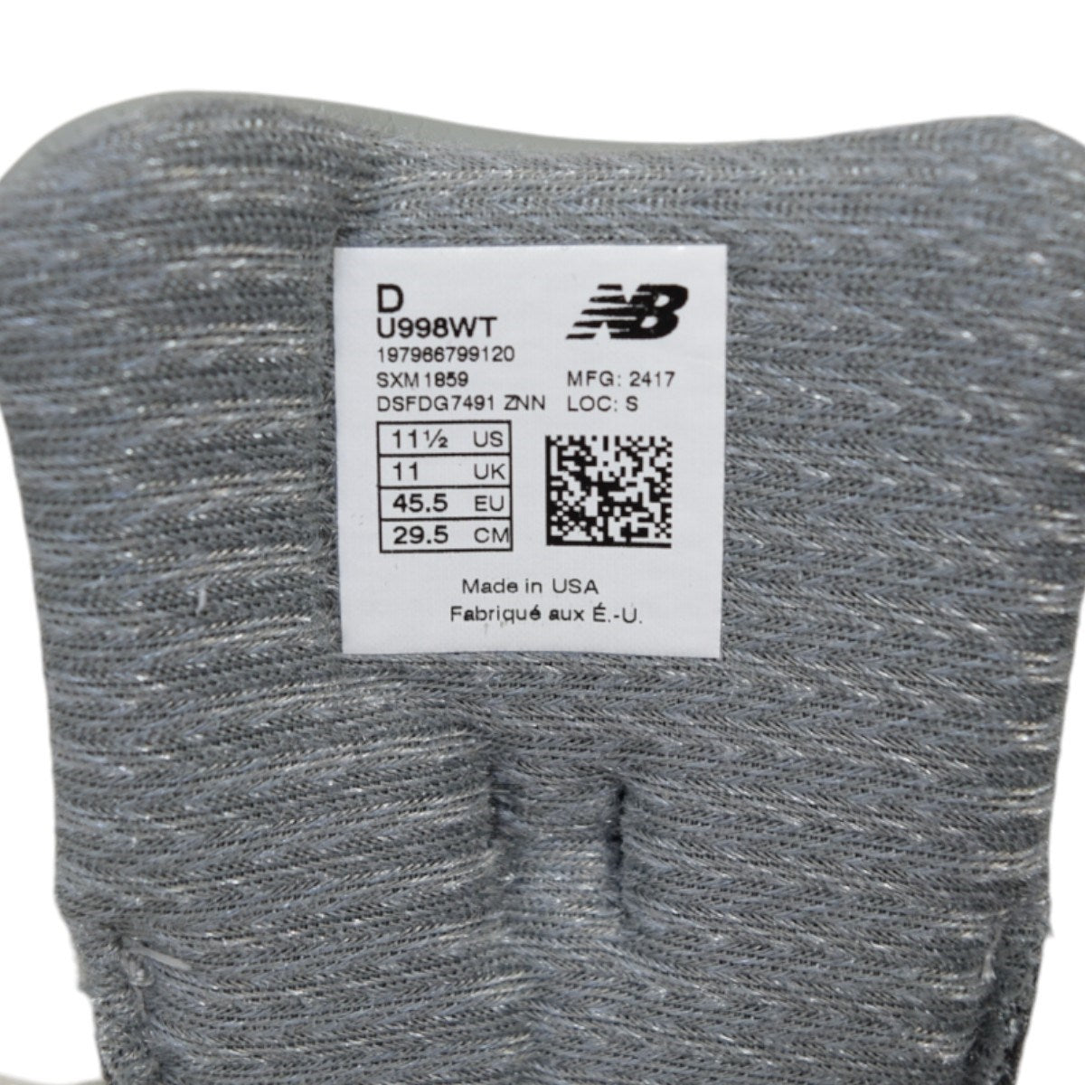 WTAPS×NEW BALANCE U998WTスニーカー242NBNBD-FW01S 古着・中古-7枚目のアイテム画像
