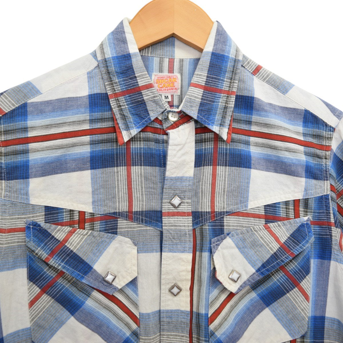 SUGAR CANE S／S チェックウエスタンシャツSC34147 古着・中古-3枚目のアイテム画像