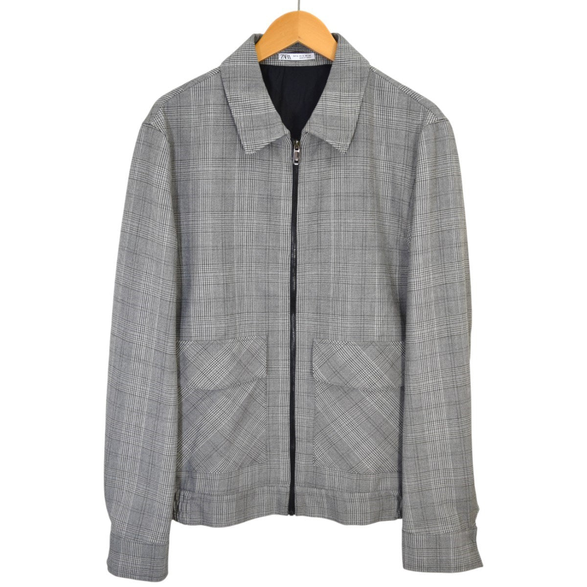 ZARA チェックジップジャケット 古着・中古-1枚目のアイテム画像