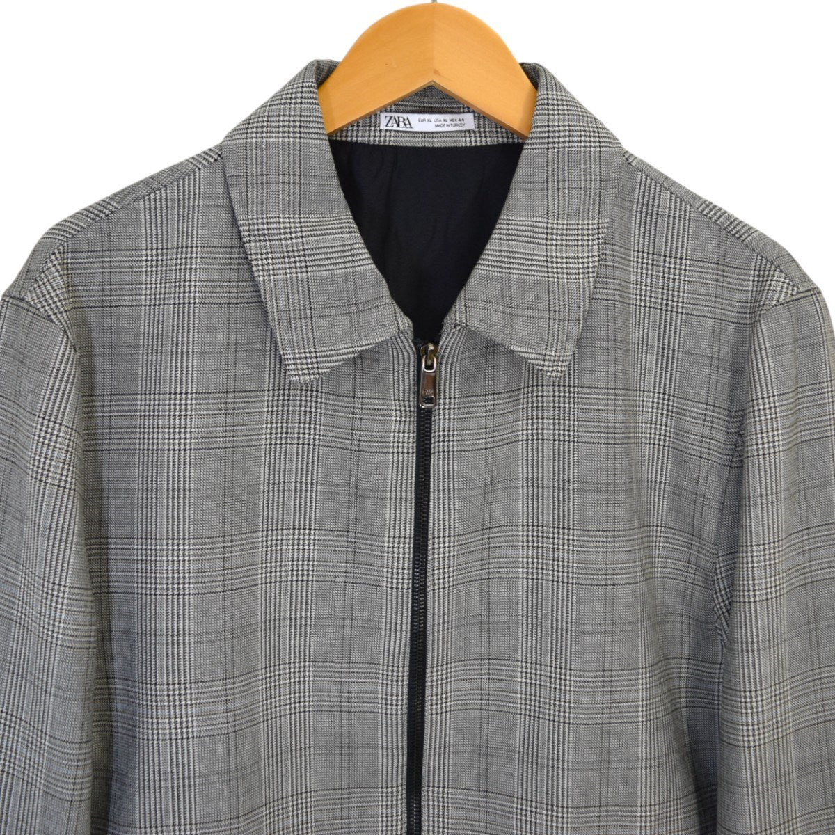ZARA チェックジップジャケット 古着・中古-4枚目のアイテム画像