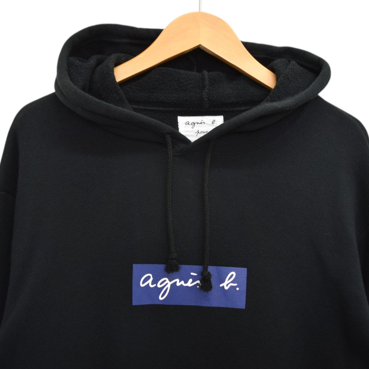 agnes b×Adam et Rope ボックスロゴ プルオーバーパーカー