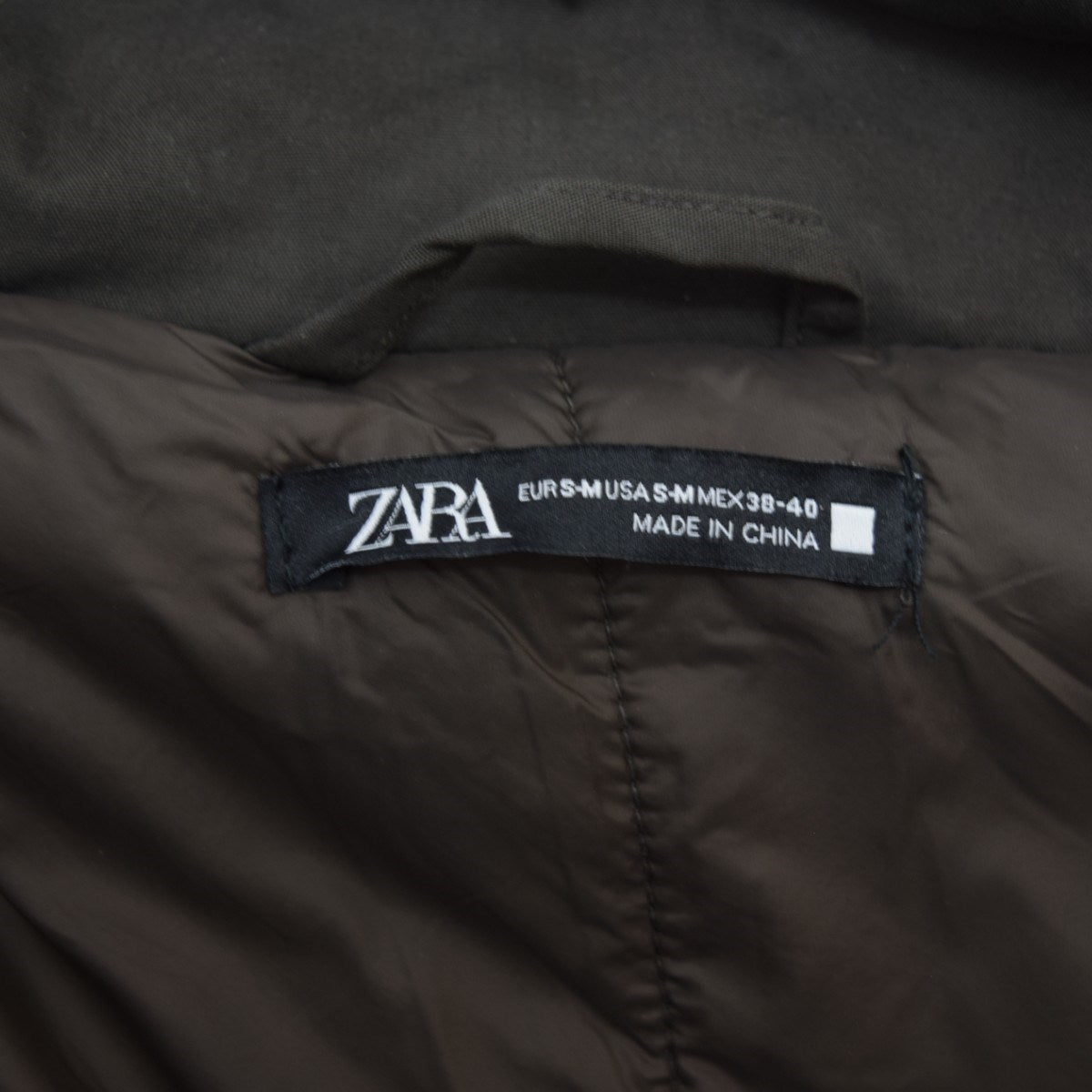 ZARA HOODED PADDED PARKAフーデッド中綿コート 古着・中古-8枚目のアイテム画像