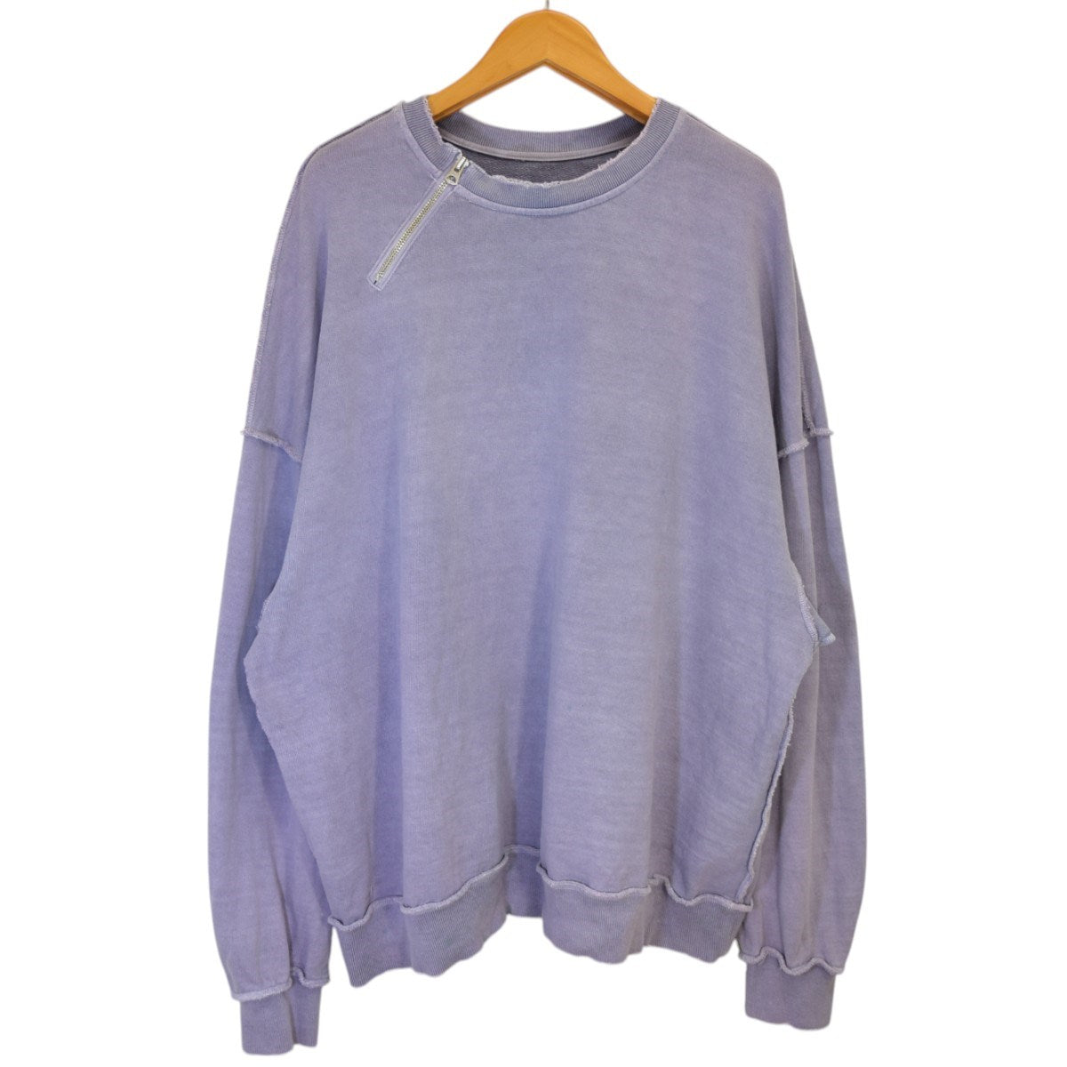 DAMEGE ZIP OVER SWEAT CREWダメージ加工スウェットJie-23W-CT03
