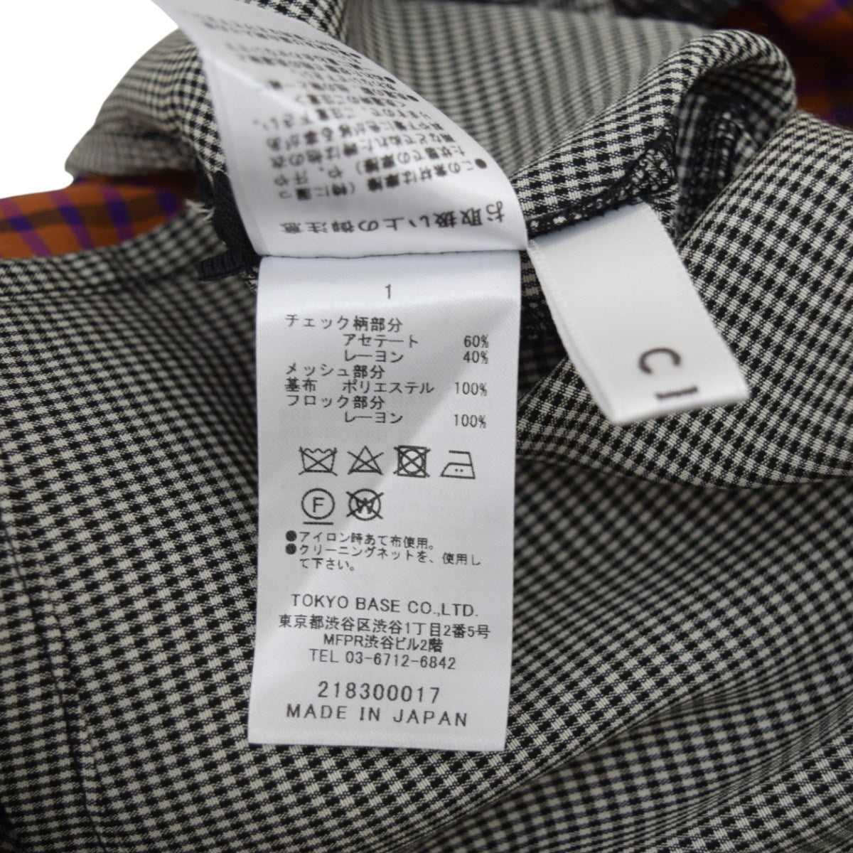 CITY チェックブロッキングパッチワークブラウス 古着・中古-6枚目のアイテム画像