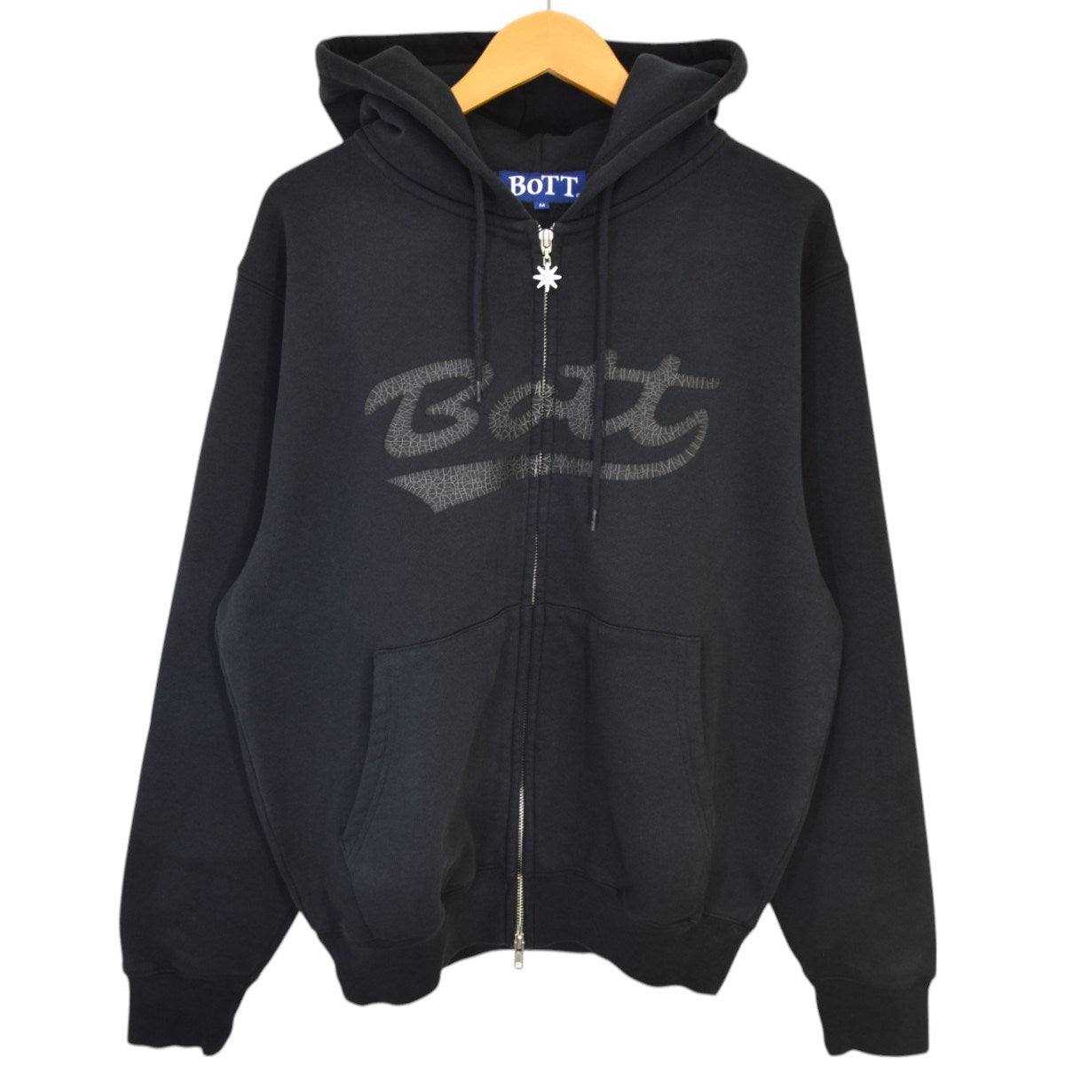 BoTT(ボット) Washed Script Logo Zip Hoodieジップパーカー