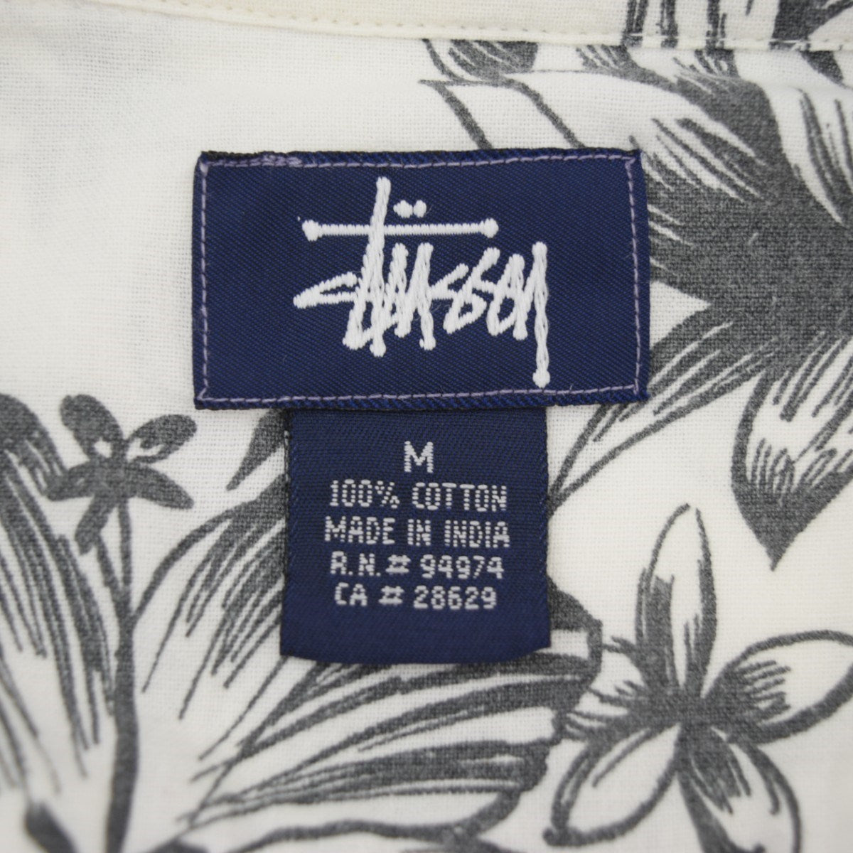 stussy(ステューシー) 裾刺繍コットンアロハシャツ 90S