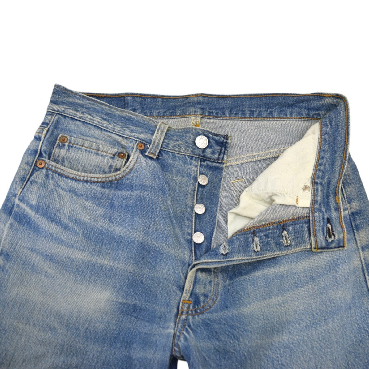 LEVI’S 501デニムパンツ 90S MADE IN USA ボタン裏刻印653501-0115 古着・中古-4枚目のアイテム画像