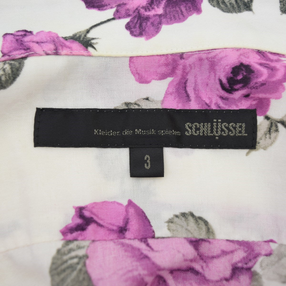 SCHLUSSEL フラワープリントシャツ 古着・中古-8枚目のアイテム画像