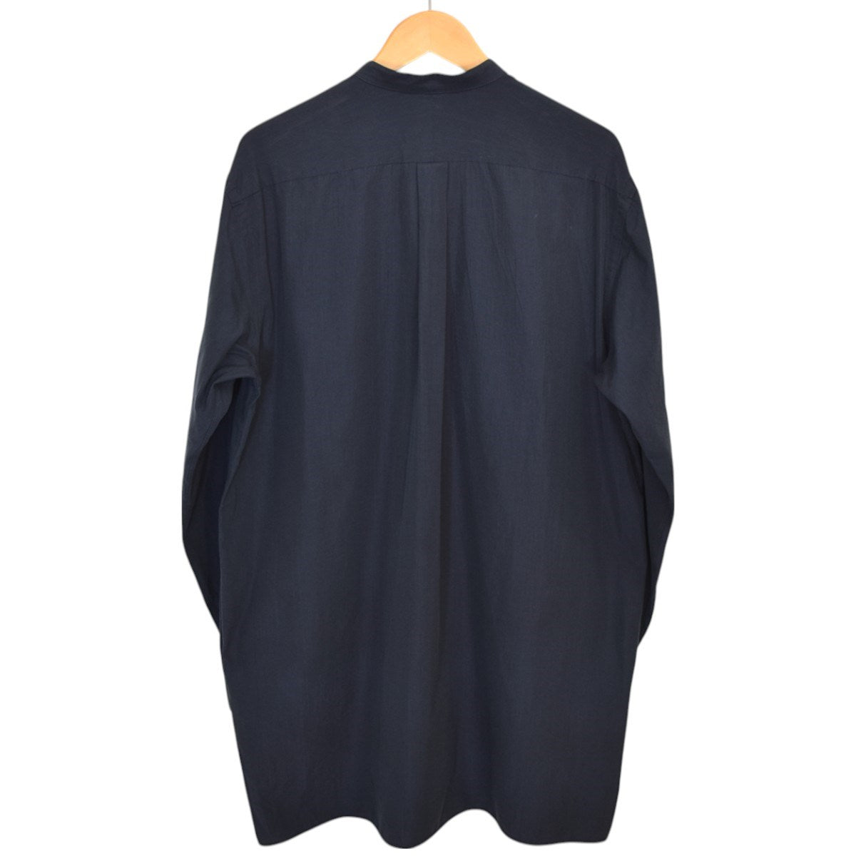 21aw 美品 タグ付き コモリ バンドカラーシャツ　ネイビー comoli コモリ バンドカラーシャツ ネイビー 0 - メルカリ