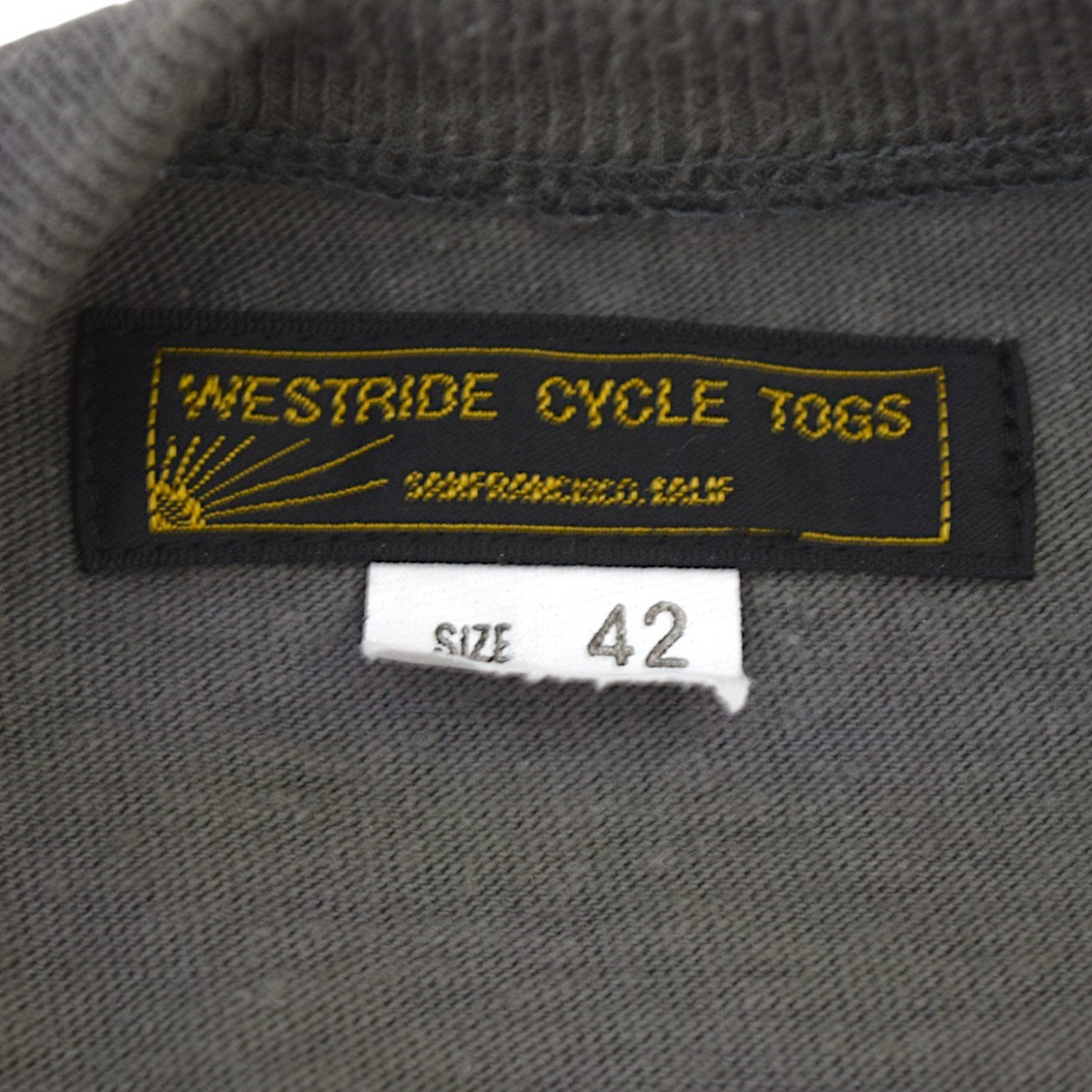 WEST RIDE CYCLE TOGS 七分袖カットソー サイズ42 WEST RIDE(ウエストライド) プリントTシャツ グレー サイズ 42