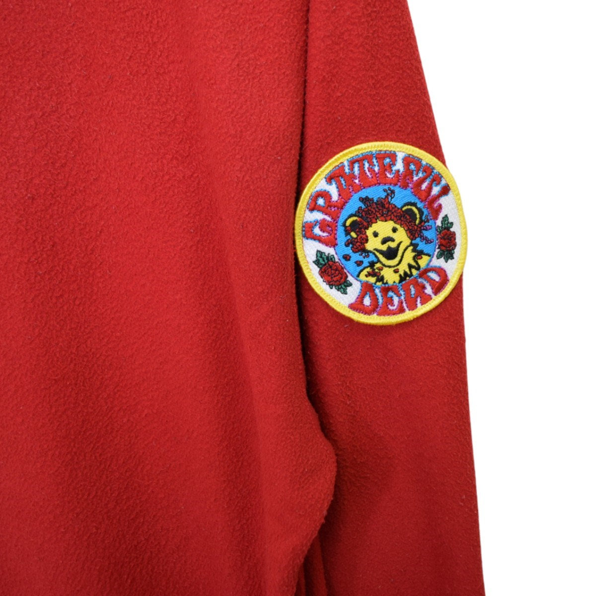POLARTEC ハーフジップフリースプルオーバー GRATEFUL DEADワッペンカスタム