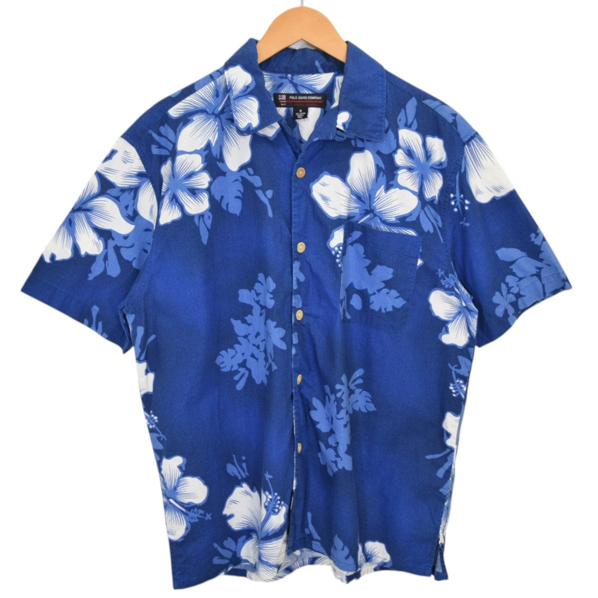 POLO JEANS CO． コットンアロハシャツ RALPH LAUREN 90-00Sヴィンテージ 古着・中古-1枚目のアイテム画像
