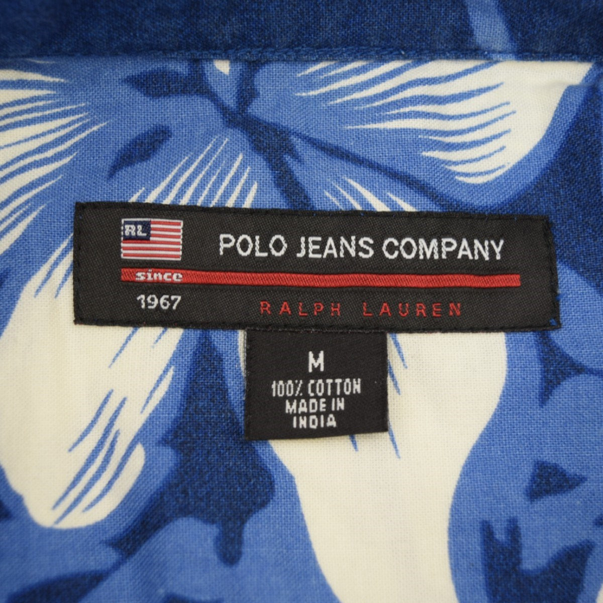 POLO JEANS CO． コットンアロハシャツ RALPH LAUREN 90-00Sヴィンテージ 古着・中古-5枚目のアイテム画像