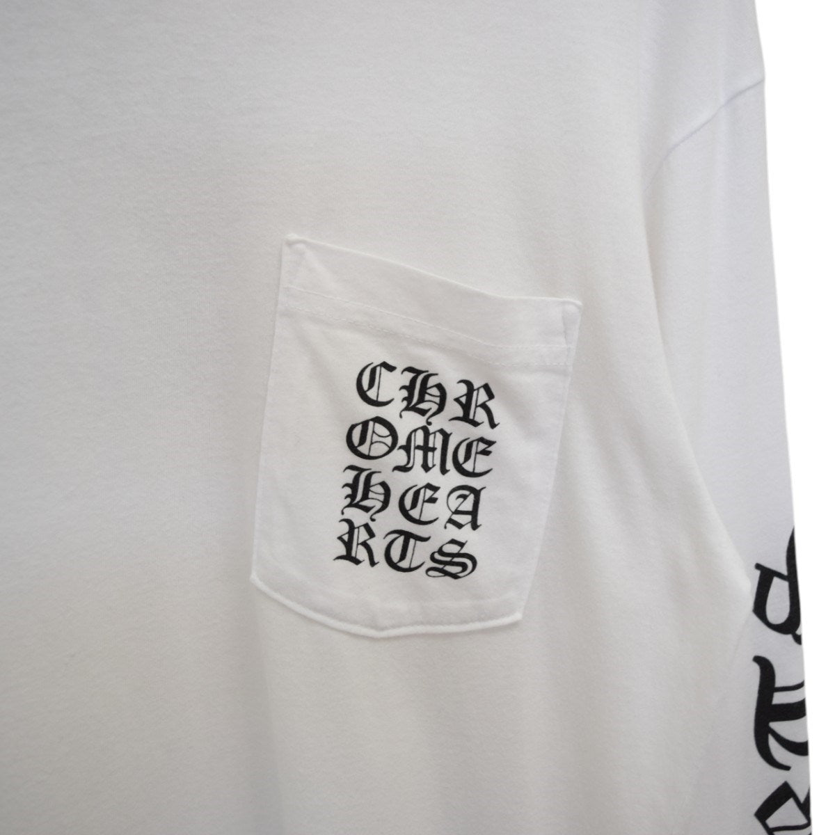 CHROME HEARTS Vertical Logo Teeロングスリーブカットソー 日本正規品 古着・中古-3枚目のアイテム画像