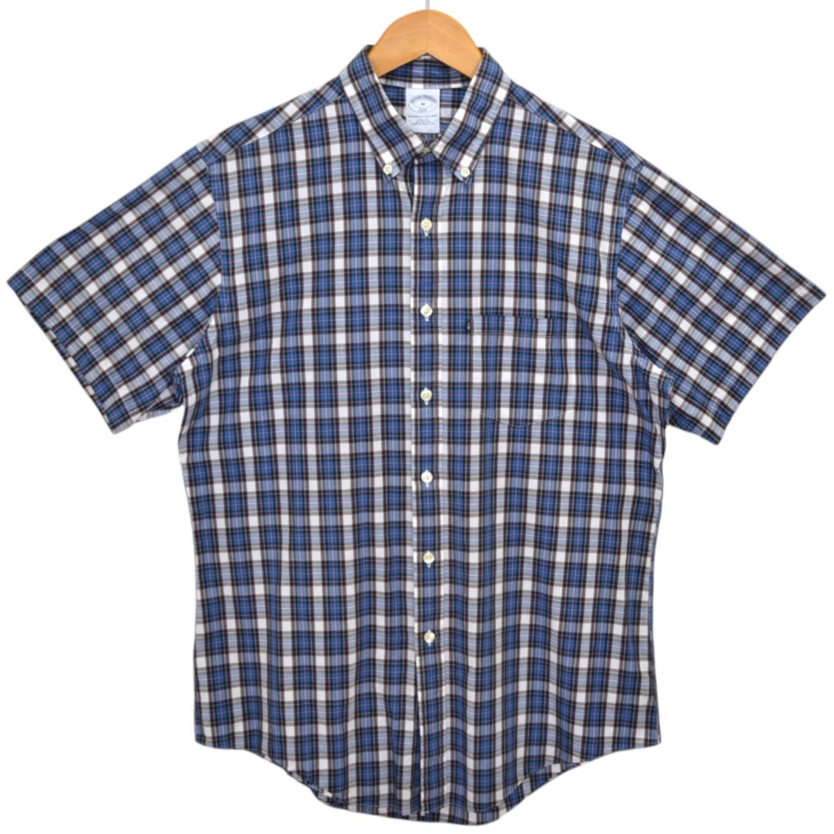 BROOKS BROTHERS ショートスリーブチェックBDシャツ 古着・中古-1枚目のアイテム画像