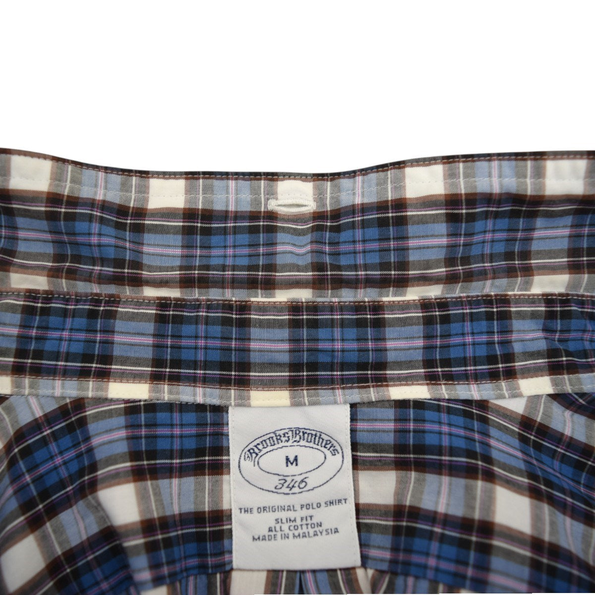 BROOKS BROTHERS ショートスリーブチェックBDシャツ 古着・中古-6枚目のアイテム画像
