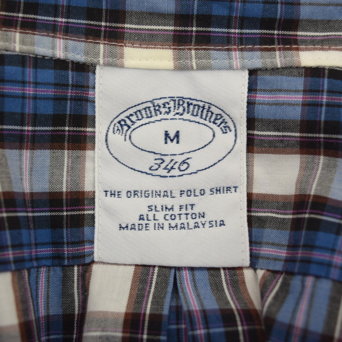 BROOKS BROTHERS ショートスリーブチェックBDシャツ 古着・中古-7枚目のアイテム画像
