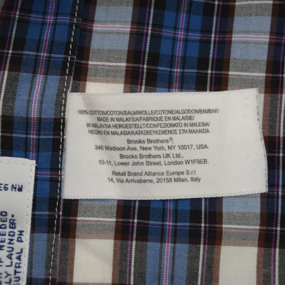 BROOKS BROTHERS ショートスリーブチェックBDシャツ 古着・中古-8枚目のアイテム画像