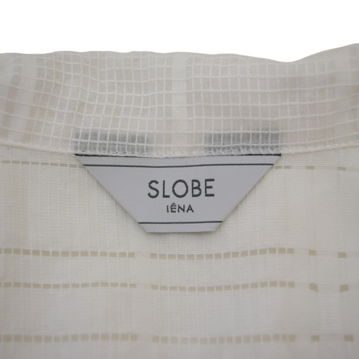 SLOBE IENA(スローブイエナ) シアーチェック開襟ブラウス 2025SS